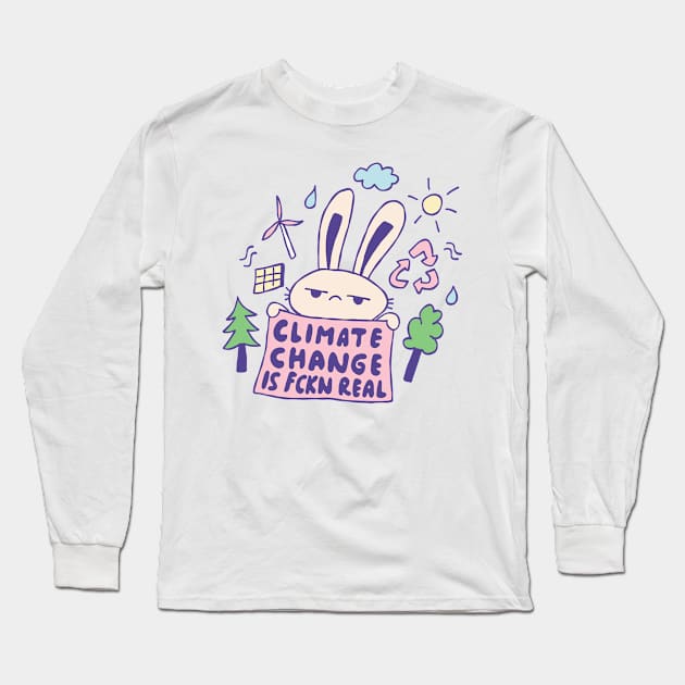 Climate Change is Real Long Sleeve T-Shirt by krimons